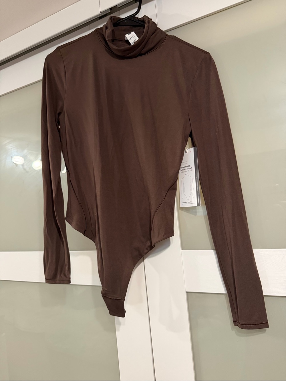 Lululemon Wundemost Nulu Long Sleeve Turtleneck Bodysuit - Espresso Brown